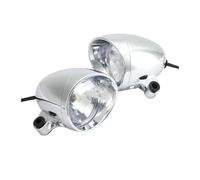 ESPYN Faros Moto Juego De 2 Faros Antiniebla Delanteros Cromados Para Motocicleta 4 Pulgadas
