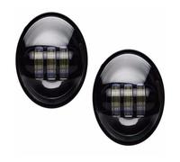 ESPYN Faros Moto Para Electra Para Glide Para Bad Para Boy 4-1/2 "motocicleta LED Luz Antiniebla Auxiliar Que Pasa Con Accesorios Cubo Carcasa 4,5"(Black Lights A)
