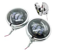 ESPYN Faros Moto Para Electra Para Glide Para Bad Para Boy 4-1/2 "motocicleta LED Luz Antiniebla Auxiliar Que Pasa Con Accesorios Cubo Carcasa 4,5"(Lights with Housing B)