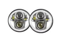 ESPYN Focos Motocicleta Faro LED 5,75 Pulgadas Con Anillo Halo Blanco 80W Y 2 Piezas Para Triumph Para Rocket III 3 Y Thunderbird Accesorios 40W(With Halo Chrome)