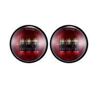 ESPYN Focos Motocicleta Faros Antiniebla Motocicleta 2 Piezas 4,5 Pulgadas DRL, Anillo Halo LED Antiniebla 30W Redondos Impermeables 4 1/2 Luz Cruce Auxiliar(No Halo Red)
