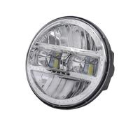 ESPYN Focos Motocicleta Para Touring Para Softail Para Heritage Para Street Para Glide Proyector Faros Delanteros LED Universales 5,75/7 Pulgadas 90W(5.75 inch Silver)