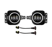 ESPYN Luces Antiniebla Del Coche Para Jeep Para Wrangler JL Para Sahara Para Rubicon Faros Delanteros LED 9 Pulgadas 4 Antiniebla Luz Circulación Diurna - Modelo MS-SS9(LED Fog Light-2Pcs A)