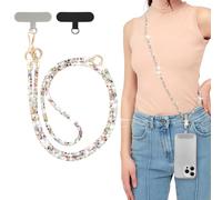 EspZanthic Cordón para Movil Universal, Colgante para Teléfono para iPhone, Samsung y Más Teléfonos Inteligentes y Mayoría Funda, Correa para el Cuello×1, Correa para la Muñeca×1, Parche×2