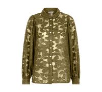 EsQualo Blouse Gathering Jacquard Olive Talla: 36 | Manga Larga Outlet | Mujer | Verde
