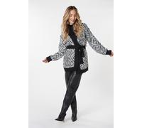 EsQualo Cardigan 3d Knit Black / White Talla: S | Chaquetas Outlet | Mujer | Negro