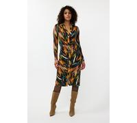 EsQualo Dress Gathering Universe Lightning Sj Print Talla: S | Vestidos Midi Outlet | Mujer