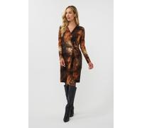 EsQualo Dress Ring Sneaky Eve Print Talla: XS | Vestidos Midi Outlet | Mujer