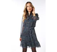 EsQualo Dress Short Pin Tuck Magic Earth Print Talla: 36 | Mini Vestidos Outlet | Mujer | Marrón
