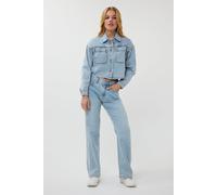 EsQualo Jacket Denim Short Oversized Blue Talla: 42 | Cazadoras Cropped Outlet | Mujer | Azul