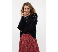 EsQualo Sweater V Stones Black Talla: S | Sudaderas con Capucha Outlet | Mujer | Negro