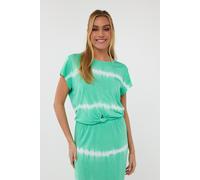 EsQualo Top Cropped Tie Dye Green Talla: XXL | Camisetas de Seda Outlet | Mujer | Verde