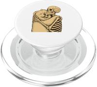 Esqueleto Abrazando Chow Dog Halloween PopSockets PopGrip para MagSafe