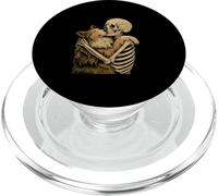 Esqueleto Abrazando Sheltie Dog Halloween PopSockets PopGrip para MagSafe