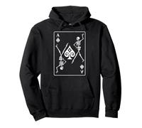Esqueleto Ace of Spades Juego de Cartas Poker Gambler Gothic Sudadera con Capucha