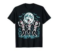 Esqueleto Bailando bajo la Luna Divertido Espeluznante Camiseta