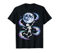 Esqueleto Bailando bajo la Luna Divertido Espeluznante Camiseta