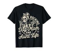 Esqueleto balanceando el Perro mamá y tía Vida Piel mamá Camiseta