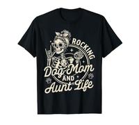 Esqueleto balanceando el Perro mamá y tía Vida Piel mamá Camiseta gráfica económica