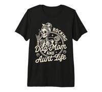 Esqueleto balanceando el Perro mamá y tía Vida Piel mamá Camiseta Premium