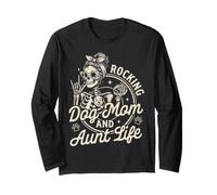 Esqueleto balanceando el Perro mamá y tía Vida Piel mamá Manga Larga