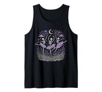 Esqueleto Ballet Bailarina Flor Silvestre Gótico Halloween Camiseta sin Mangas