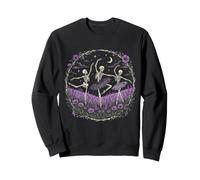Esqueleto Ballet Bailarina Flor Silvestre Gótico Halloween Sudadera
