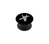 Esqueleto Baterista Rock On Sign Vintage Rock Music Lover PopSockets PopGrip Adhesivo