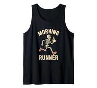 Esqueleto Café Running Gráfico Divertido Fitness Camiseta sin Mangas