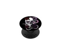 Esqueleto Calaveras Rosas Rojas oscuras y Serpientes entrelazadas PopSockets PopGrip Adhesivo