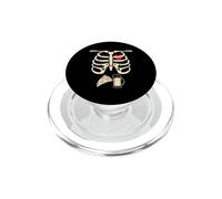 Esqueleto Cerveza Pizza Divertido Halloween Fiesta Embarazo Pareja PopSockets PopGrip para MagSafe