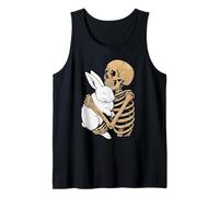 Esqueleto Conejo Halloween Zoológico Animal Vida Silvestre Temporada Espeluznante Camiseta sin Mangas