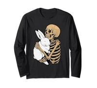 Esqueleto Conejo Halloween Zoológico Animal Vida Silvestre Temporada Espeluznante Manga Larga