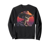 Esqueleto Cowboy Humor Tema Occidental Halloween Sudadera