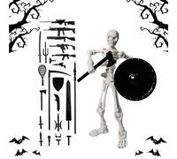 Esqueleto de Alta liderazgo | Modelo anatómico de Tabla Realista | Figura del Hueso Humano | Mini Figura Decorativa en ABS 13 cm para recolección, Estudio, Halloween, hogar o Escritorio de Clase