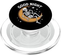 Esqueleto de Buenas Noches en Luna Creciente PopSockets PopGrip para MagSafe