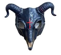 Esqueleto de cabra para mujeres y hombres, carnavales, fiesta de Halloween, cosplay de Halloween, personaje de esqueleto de cabeza, Negro, Talla única