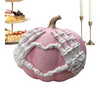 Esqueleto de calabaza de Halloween - Pumpas falsas espeluznantes | Figuritas de Acción de Gracias | Horror Gothic Resin Hand Decor -Hand Collectibles for Fall Table Centero Haunted House Outdoor Patio