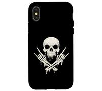 Esqueleto de calavera goteando huesos cruzados bandera piratas alegres Carcasa para iPhone X/XS