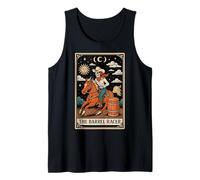 Esqueleto de Cartas de Tarot de The Barrel Racer Barrel Racing Rodeo Camiseta sin Mangas