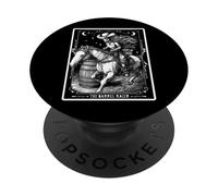 Esqueleto de Cartas de Tarot de The Barrel Racer Barrel Racing Rodeo PopSockets PopGrip Adhesivo