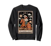 Esqueleto de Cartas de Tarot de The Barrel Racer Barrel Racing Rodeo Sudadera