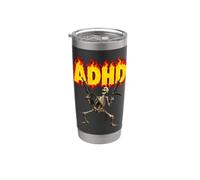 Esqueleto de conciencia sobre el TDAH Esqueleto Vaso térmico de acero inoxidable de doble pared