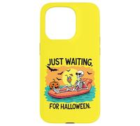 Esqueleto de Halloween con Arte de Playa con Bebida Carcasa para iPhone 15 Pro