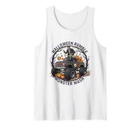 Esqueleto de Halloween Montando Un Monster Truck Camiseta sin Mangas