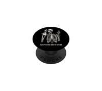 Esqueleto de Halloween Tomando café: Nunca se ha Visto Tan PopSockets PopGrip Adhesivo