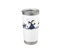 Esqueleto de la Parca Dabbing Niños Muerte de Halloween Vaso térmico de acero inoxidable de doble pared