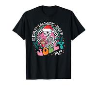 Esqueleto de Papá Noel Espeluznante de Navidad Dead-Inside But Jolly AF Camiseta