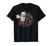Esqueleto de Papá Noel Espeluznante de Navidad Dead-Inside But Jolly AF Camiseta