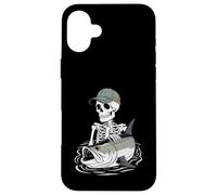 Esqueleto de Pesca de Lona para Halloween Carcasa para iPhone 16 Plus